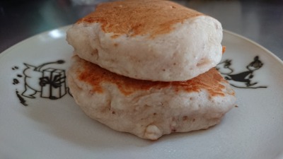 オイコスのストロベリー味とオートミール入りのパンケーキ (4)